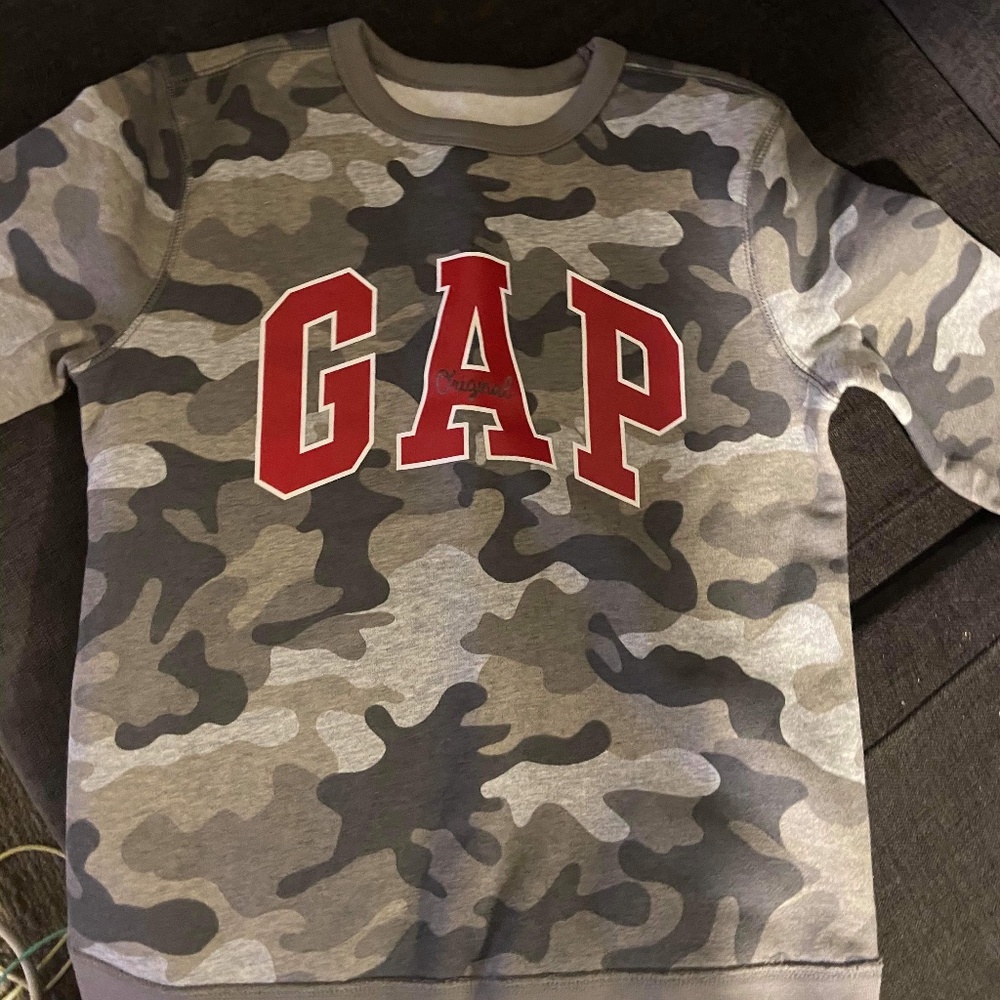 Gap Kids Camo Crew Neck Medium